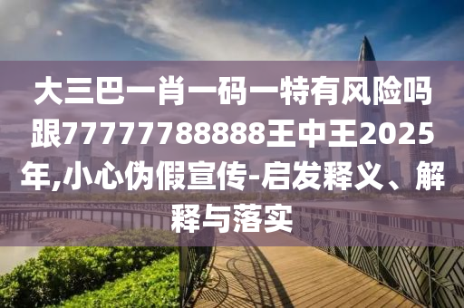 大三巴一肖一码一特有风险吗跟77777788888王中王2025年,小心伪假宣传-启发释义、解释与落实